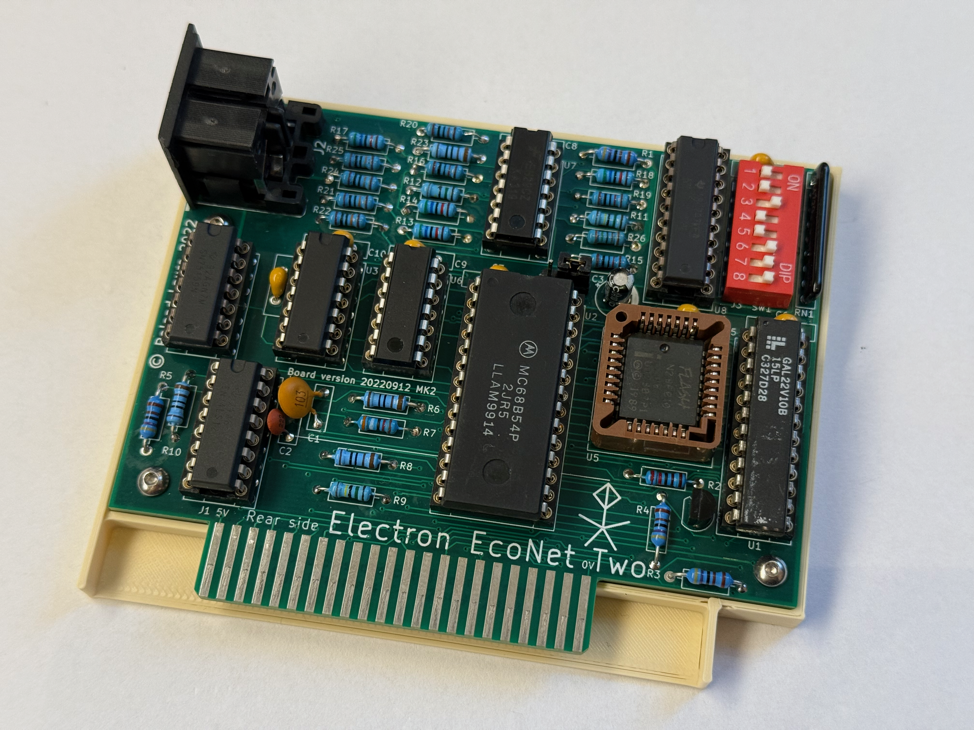 EENT PCB protected by half a cartridge shell