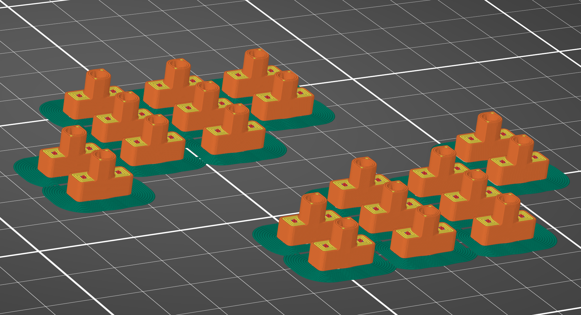 PrusaSlicer screenshot showing brim and layers